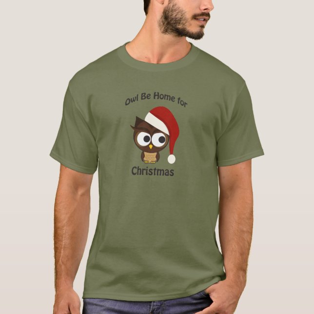 Camiseta ¡Búho será el hogar de los Navidades! (Anverso)
