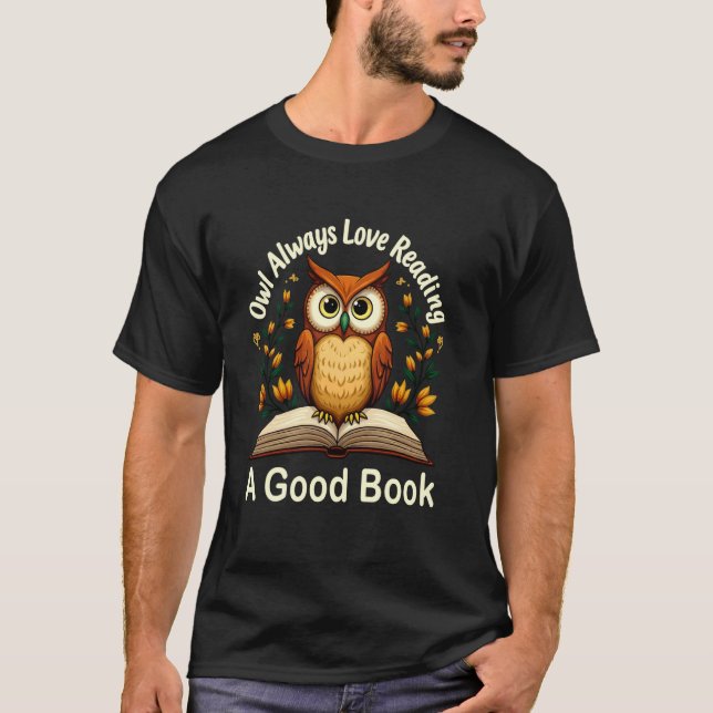 Camiseta Búho Siempre Ama Leer Un Buen Libro (Anverso)
