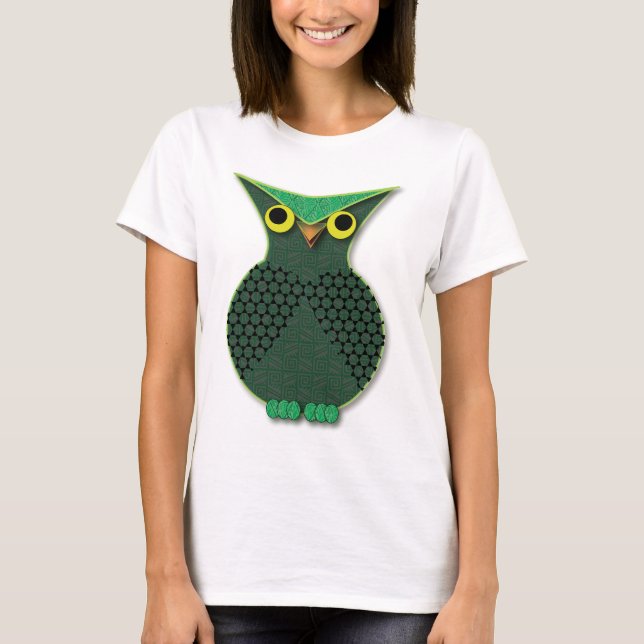 Camiseta Búho verde (Anverso)