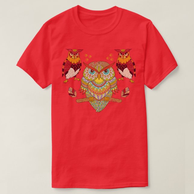 Camiseta Búho vintage 2 (Diseño del anverso)