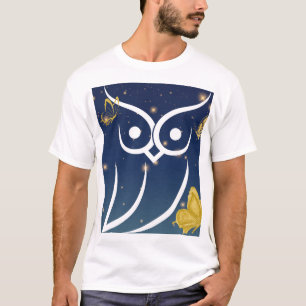 Camiseta Búho y mariposas