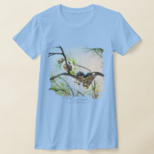 Camiseta Búhos Bebés Adorables - Fotografía de Búhos Cuerno