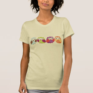 Camiseta Búhos coloridos