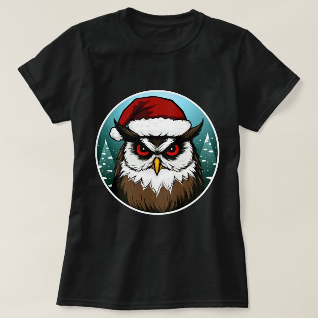 Camiseta Búhos de Navidad (Diseño del anverso)