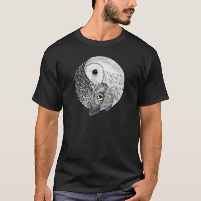 Camiseta Búhos de Yin Yang (Anverso)