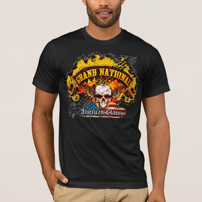 Camiseta Buick Grand National - bandera del cráneo de la (Anverso)