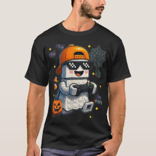 Camiseta Building Brick Boo Game Controller Halloween