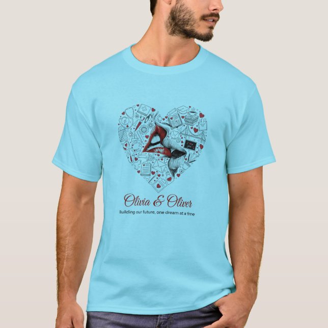 Camiseta Building Our Future Profession Heart Valentine (Anverso)