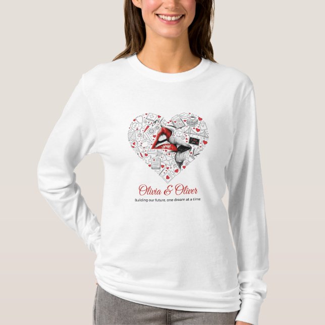 Camiseta Building Our Future Profession Heart Valentine (Anverso)