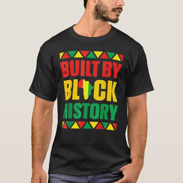 Camiseta Built By Black History BHM African Pride Month Men (Anverso)