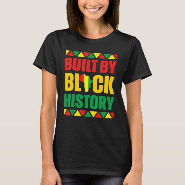 Camiseta Built By Black History Month Afro Frican Pride Men (Anverso)
