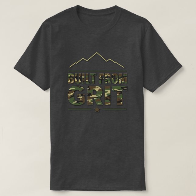 Camiseta Built From Grit (Diseño del anverso)