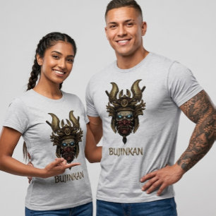 Camiseta Bujinkan Samurai Máscara Ojos Brillantes