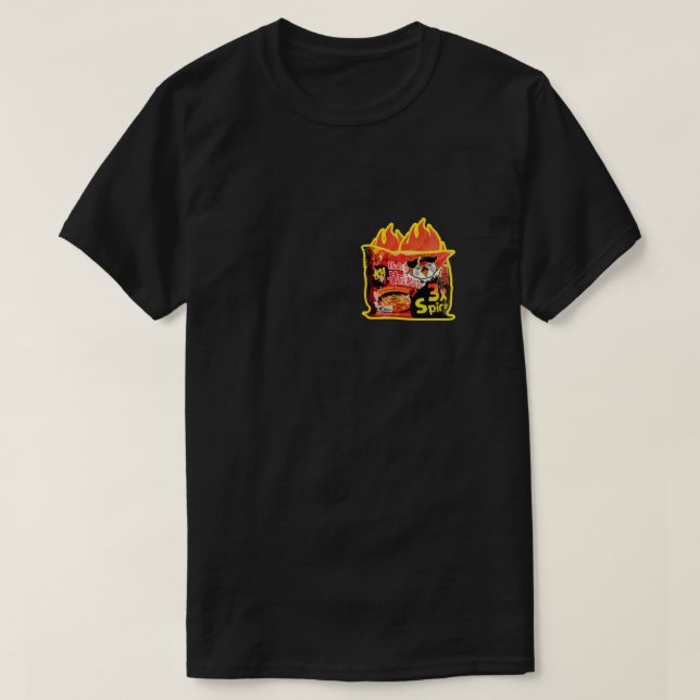 Camiseta "Buldak 3X RAMEN ÉPICÉ AU POULET CHAUD" par Matc (Diseño del anverso)