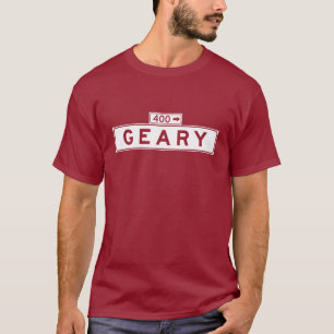 Camiseta Bulevar de Geary., placa de calle de San Francisco