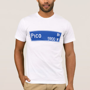 Camiseta Bulevar de Pico, Los Ángeles, placa de calle de C