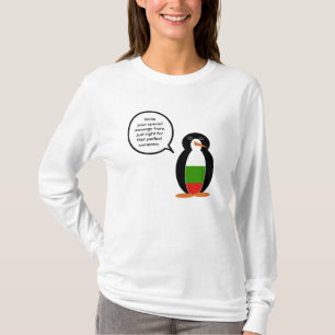 Camiseta Búlgara Sra. Pingüino Personalizada Hablando 