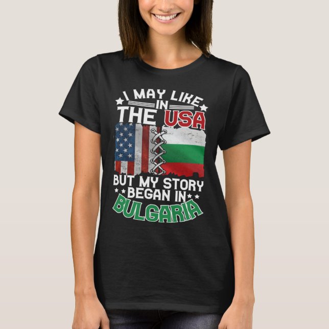 Camiseta Bulgaria American Flag USA Bulgarian Roots (Anverso)