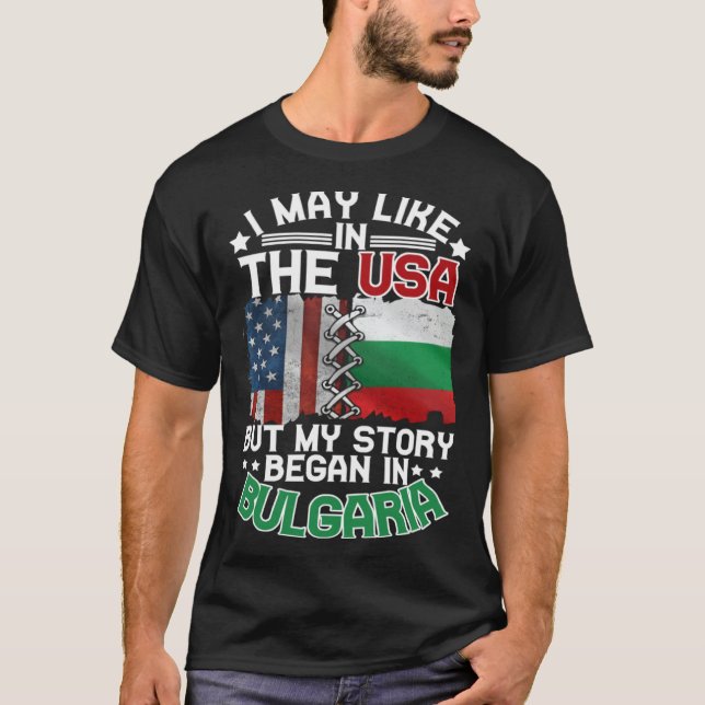 Camiseta Bulgaria American Flag USA Bulgarian Roots (Anverso)