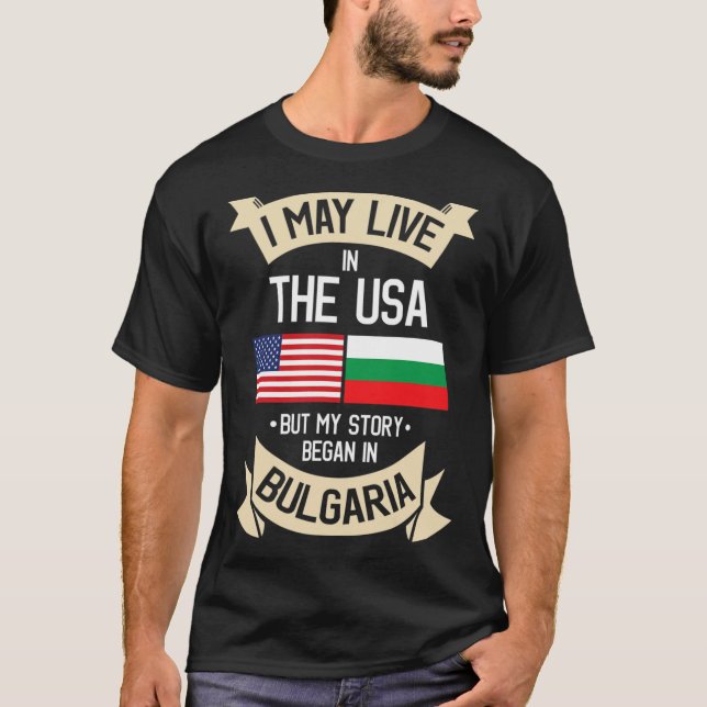 Camiseta Bulgaria Bandera Americana Estados Unidos Roots Re (Anverso)