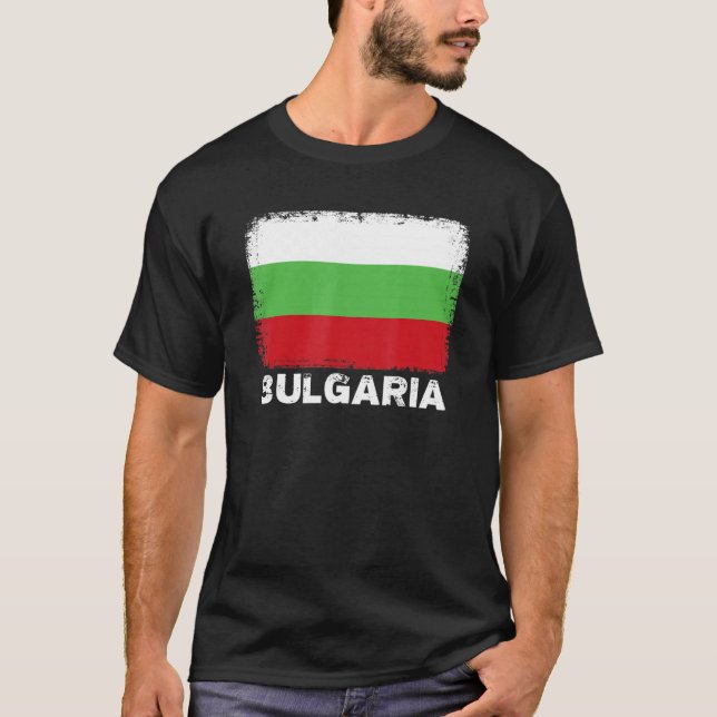 Camiseta Bulgaria Bandera Apoya a los búlgaros Hombres (Anverso)