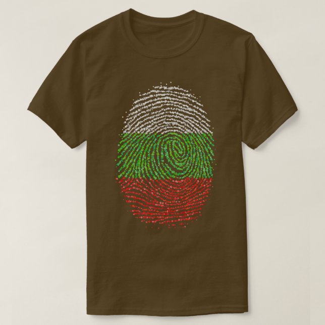 Camiseta Bulgaria Bandera huella dactilar Patria búlgara (Diseño del anverso)