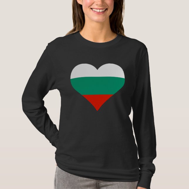 Camiseta Bulgaria Flag Heart Bulgaria Gifts Love Bulgaria (Anverso)