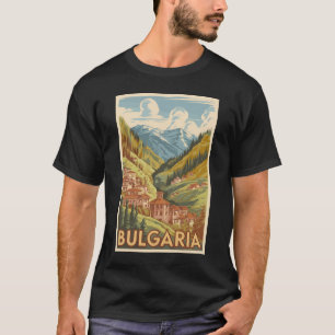 Camiseta Bulgaria Ilustracion pintoresco Viaje arte cosecha