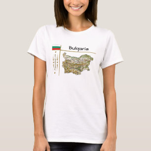 Camiseta Bulgaria Mapa + Bandera + Título