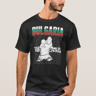 Camiseta Bulgaria Mesa de Tenis Apoyo Ping Pong Búlgaro