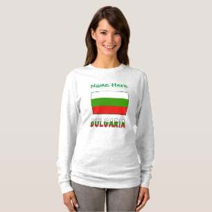 Camiseta Bulgaria y Bandera de Bulgaria Rojo Personalizado