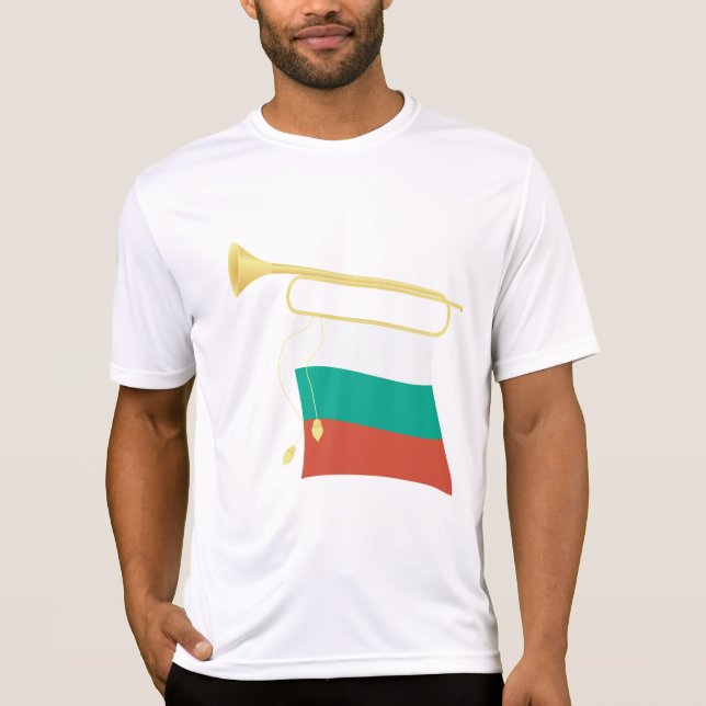 Camiseta Bulgarian Flag and Bugle (Anverso)