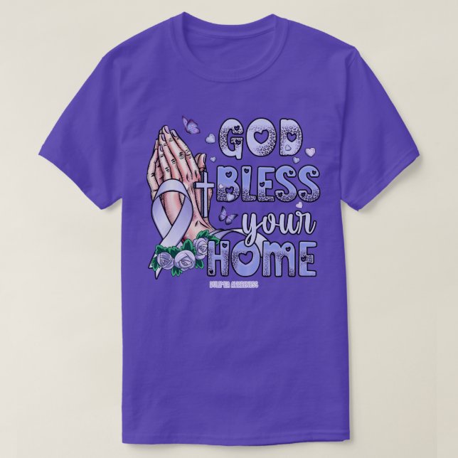 Camiseta bulimia Awareness dios bendiga la fe esperanza (Diseño del anverso)