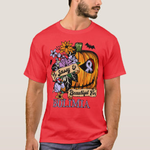 Camiseta bulimia Conciencia retro halloween calabaza temibl