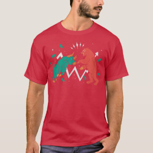 Camiseta Bull Bear Fighting Stock Exchange Day Trading