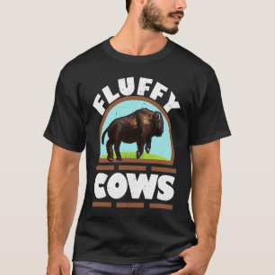 Camiseta Bull Bison Búfalo de animales salvajes Fluffy Cows