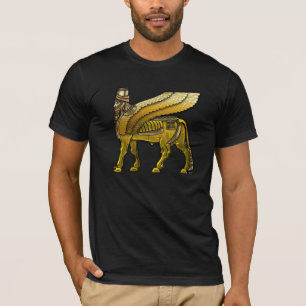 Camiseta Bull coa alas babilónico Lamassu