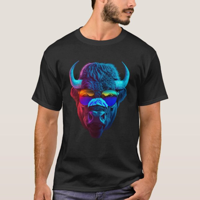 Camiseta Bull con motivos de animales divertidos con gafas  (Anverso)
