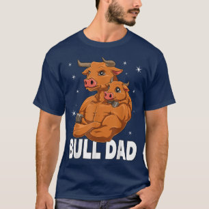 Camiseta Bull Dad Fox Papa and Baby Papa Father's Day T-Shi