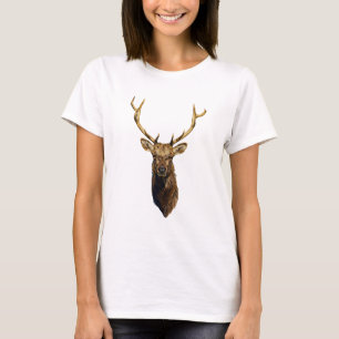 Camiseta Bull Elk Head animales naturaleza arte de la vida 