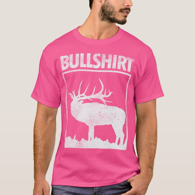 Camiseta Bull Funny Bull Elk Deer Buck Bow Hunter (Anverso)