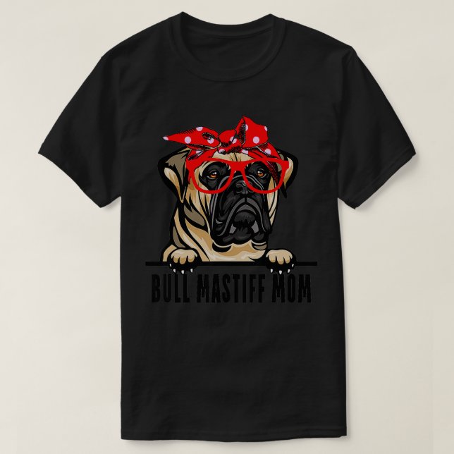Camiseta Bull Mastiff Perro Bullmastiff Mamá amante Animal (Diseño del anverso)