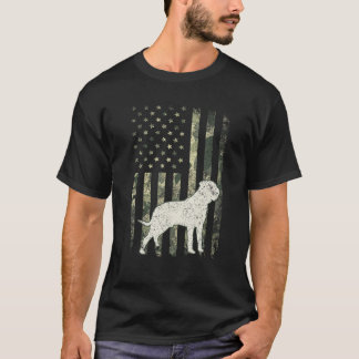 Camiseta Bull Mastiff Perro Papá Mamá Camuflar Bandera de E