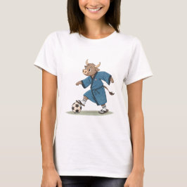 Camiseta Bull playing soccer in karate kimono