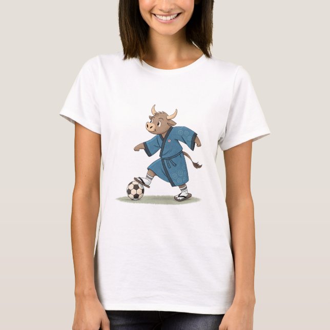 Camiseta Bull playing soccer in karate kimono (Anverso)