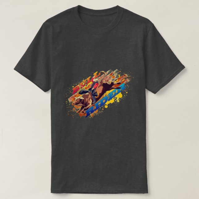 Camiseta Bull Rider Americano (Diseño del anverso)