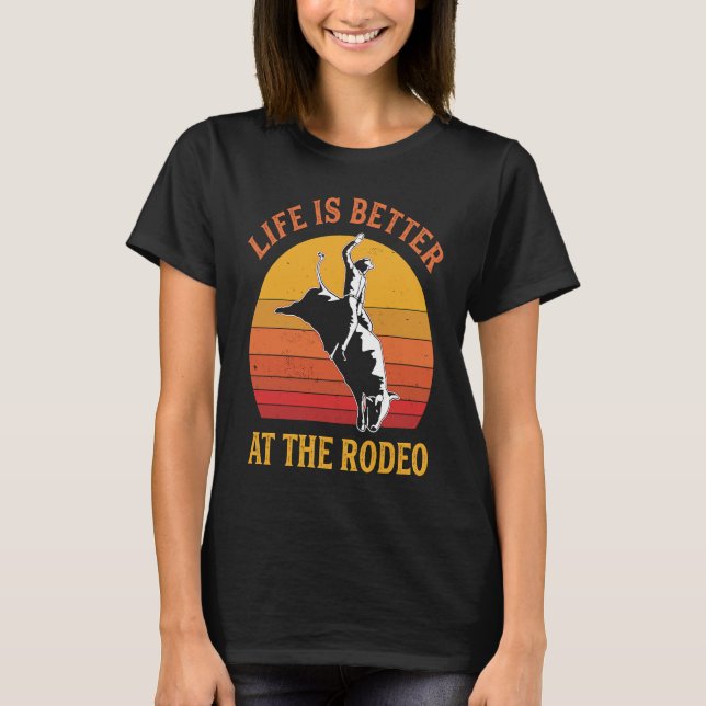 Camiseta Bull Riding en el Rodeo Bull Rider Occidental (Anverso)