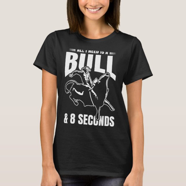 Camiseta Bull Riding Para El Futuro Del Ataque De Rodeo De  (Anverso)