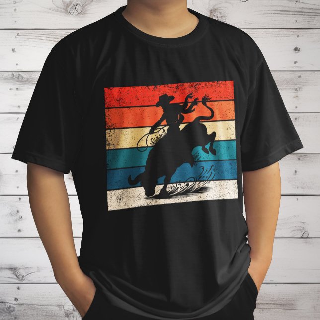 Camiseta Bull Riding Rodeo Bull Riders Western Ranch Retro (Subido por el creador)