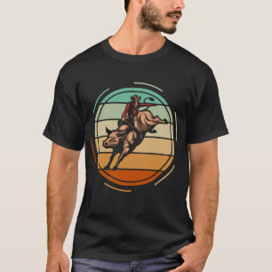 Camiseta Bull Riding Rodeo Rider Vino Occidental